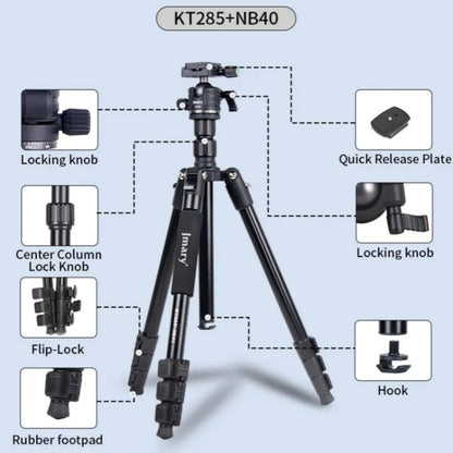 JMARY KT285+NB40 Live Streaming Photography Monopod Tripod Detachable Camera Stand - Tripods by Jmary | Online Shopping UK | buy2fix