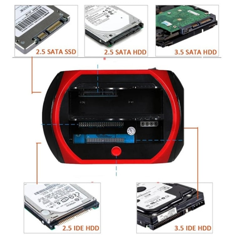 575D USB Hard Disk Holder Laptop Mobile Hard Disk Box 2.5 / 3.5inch SATA IDE HDD Base, Plug:AU Plug - HDD Enclosure by buy2fix | Online Shopping UK | buy2fix