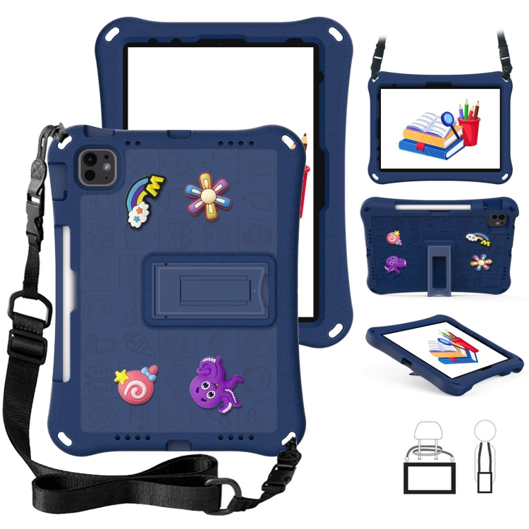 For iPad Pro 11 2024 Hi Baby EVA Full Body Tablet Case with Strap(Navy Blue) - iPad Pro 11 2024 Cases by buy2fix | Online Shopping UK | buy2fix