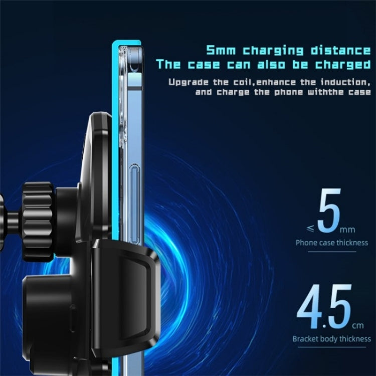 SD10 Wireless Charging Car Air Vent Car Mount Smart Sensor Phone Holder Charger - Wireless Charging Pads by buy2fix | Online Shopping UK | buy2fix