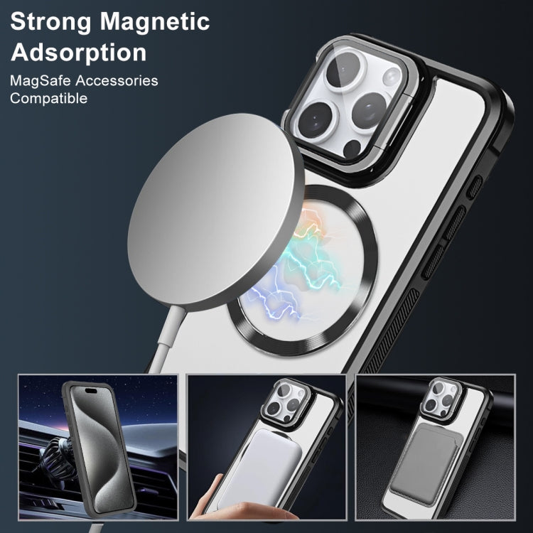 For iPhone 14 Pro Max Magsafe CD-grain Acrylic Hybrid TPU Phone Case(White) - iPhone 14 Pro Max Cases by buy2fix | Online Shopping UK | buy2fix