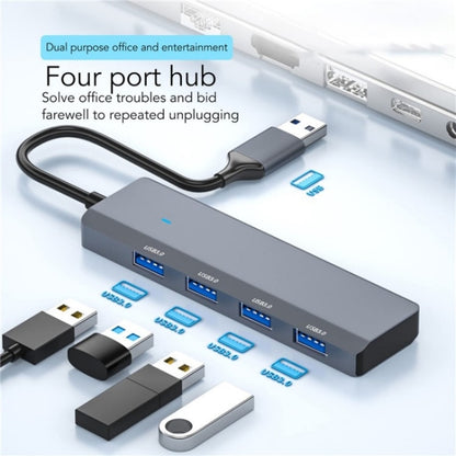 ADS-305A Aluminum Alloy USB to 4-Ports USB3.0 USB HUB Laptop Adapter Docking Station - USB 3.0 HUB by buy2fix | Online Shopping UK | buy2fix