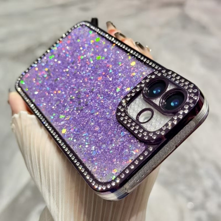 For iPhone 16 Pro Diamond Glitter Sequins TPU Phone Case(Black) - iPhone 16 Pro Cases by buy2fix | Online Shopping UK | buy2fix