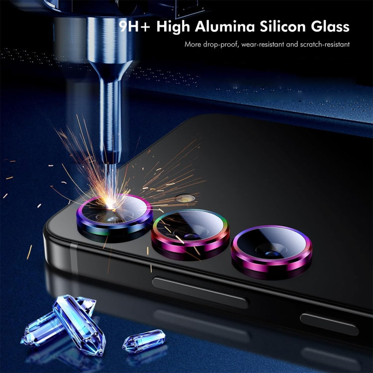 For OPPO Reno12 / Reno12 Pro Global ENKAY Hat-Prince 9H Rear Camera Lens Aluminium Alloy Tempered Glass Film(Colorful) - Reno12 Pro Tempered Glass by ENKAY | Online Shopping UK | buy2fix