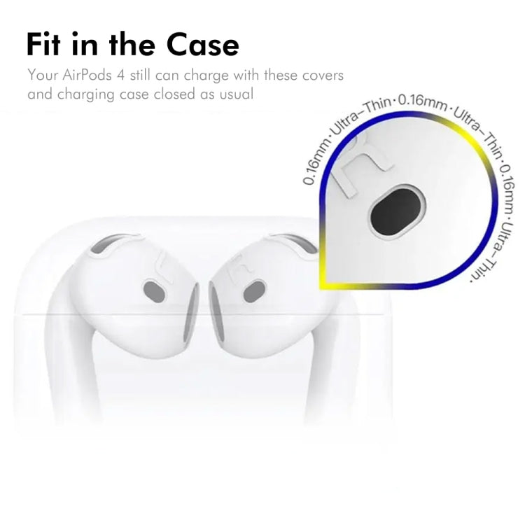 For Apple AirPods 4 2024 ENKAY Hat-Prince Thickened Silicone Case with Hook and Anti-lost Silicone Earbuds(Dark Blue) - For AirPods 4 by ENKAY | Online Shopping UK | buy2fix