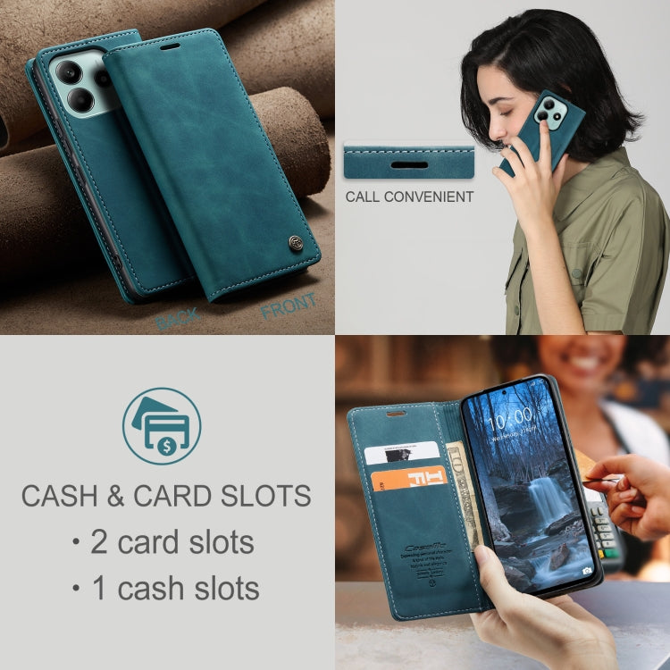 For Redmi Note 14 5G CaseMe 013 Multifunctional Horizontal Flip Leather Phone Case(Blue) - Note 14 Cases by CaseMe | Online Shopping UK | buy2fix