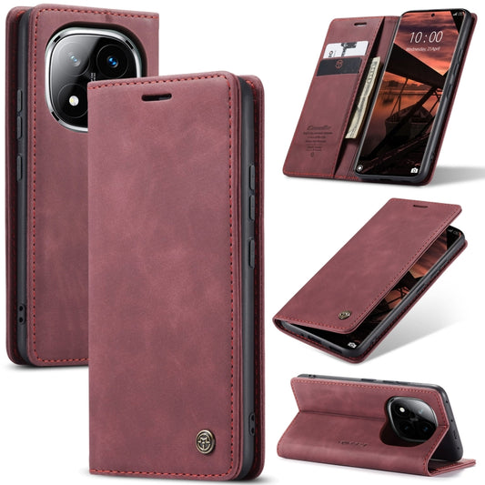 For Redmi Note 14 Pro 5G CaseMe 013 Multifunctional Horizontal Flip Leather Phone Case(Red) - Note 14 Pro Cases by CaseMe | Online Shopping UK | buy2fix