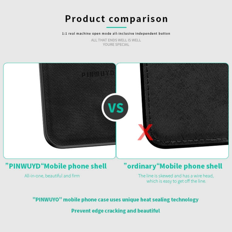 PINWUYO Shockproof Waterproof Full Coverage TPU + PU cloth+Anti-shock cotton Protective Case  for Sony Xperia 10 Plus / XA3 Ultra(Black) - Sony Cases by PINWUYO | Online Shopping UK | buy2fix
