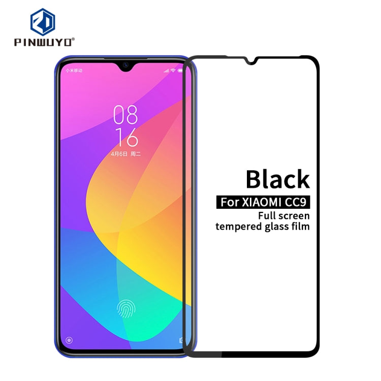 PINWUYO 9H 2.5D Full Screen Tempered Glass Film for Xiaomi Mi CC9(Black) -  by PINWUYO | Online Shopping UK | buy2fix