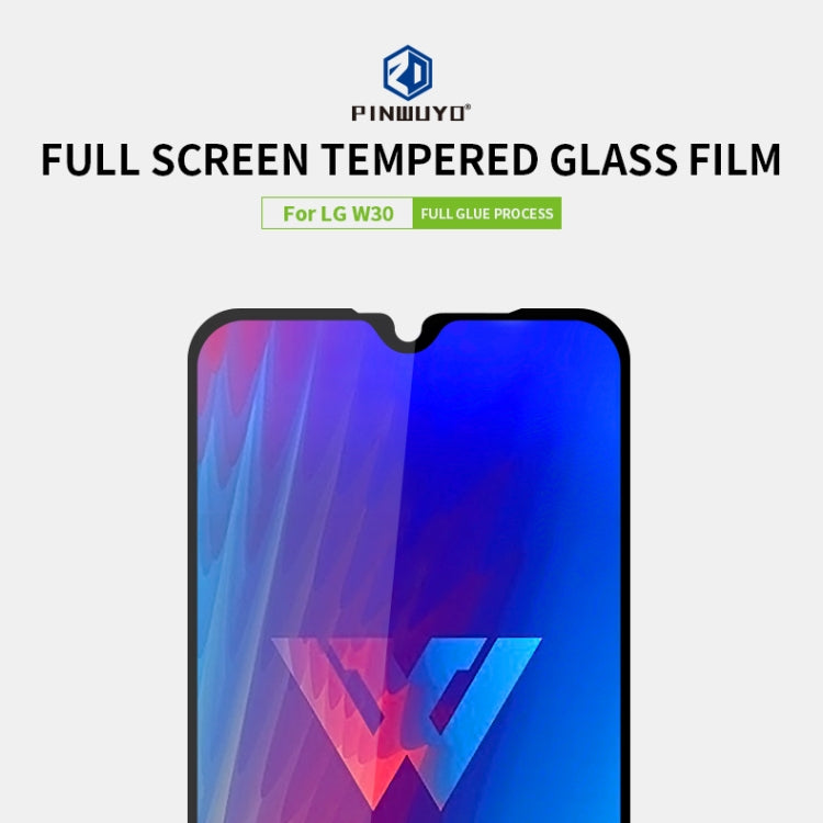 PINWUYO 9H 2.5D Full Screen Tempered Glass Film For LG W30(Black) - LG Tempered Glass by PINWUYO | Online Shopping UK | buy2fix