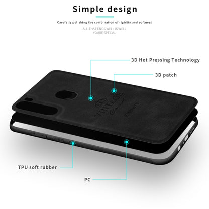 For Galaxy A21 PINWUYO Zun Series PC + TPU + Skin Waterproof And Anti-fall All-inclusive Protective Shell(Gray) - Galaxy Phone Cases by PINWUYO | Online Shopping UK | buy2fix