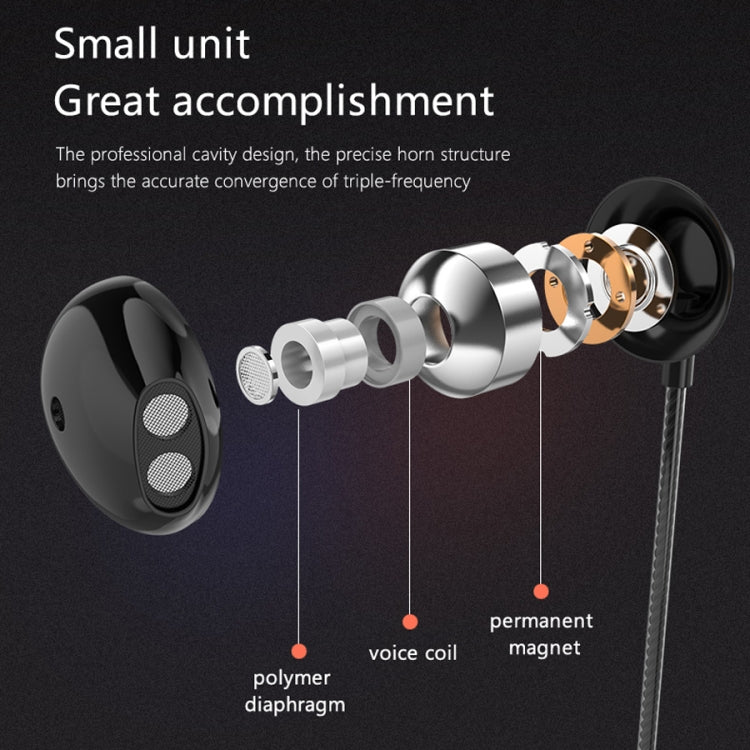 PTM D31 Hands Free Call Stereo Bass Earphones with Mic for Samsung / Xiaomi Phones(Black) - In Ear Wired Earphone by PTM | Online Shopping UK | buy2fix