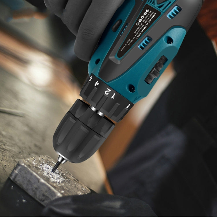 HILDA Electric Drill Cordless Screwdriver Lithium Battery Mini Drill Cordless Screwdriver Power Tools, EU Plug, Model:12V with Plastic Box - Drill & Drill Bits by buy2fix | Online Shopping UK | buy2fix