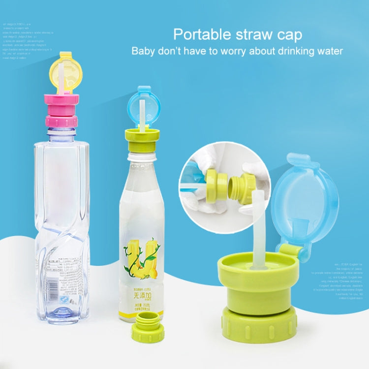 Children Portable Bottled Drinks Anti-overflow Anti-squash Replacement Straw Cap(Blue) - Drinking Tools by buy2fix | Online Shopping UK | buy2fix