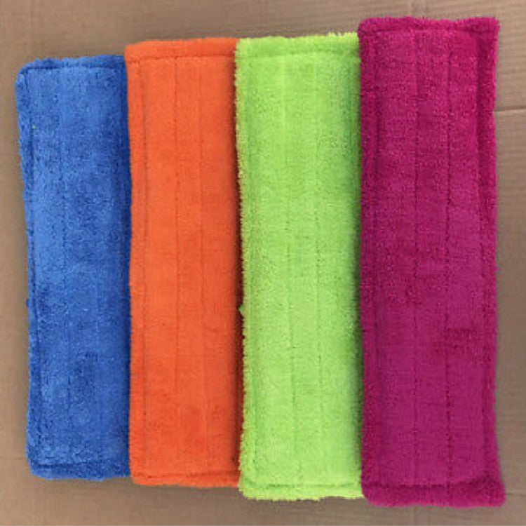 Coral Flannel Head  Padded Flat Replacement Household Company Cleaning Mop Cloth Rag(Green) - Sponges, Cloths & Brushes by buy2fix | Online Shopping UK | buy2fix