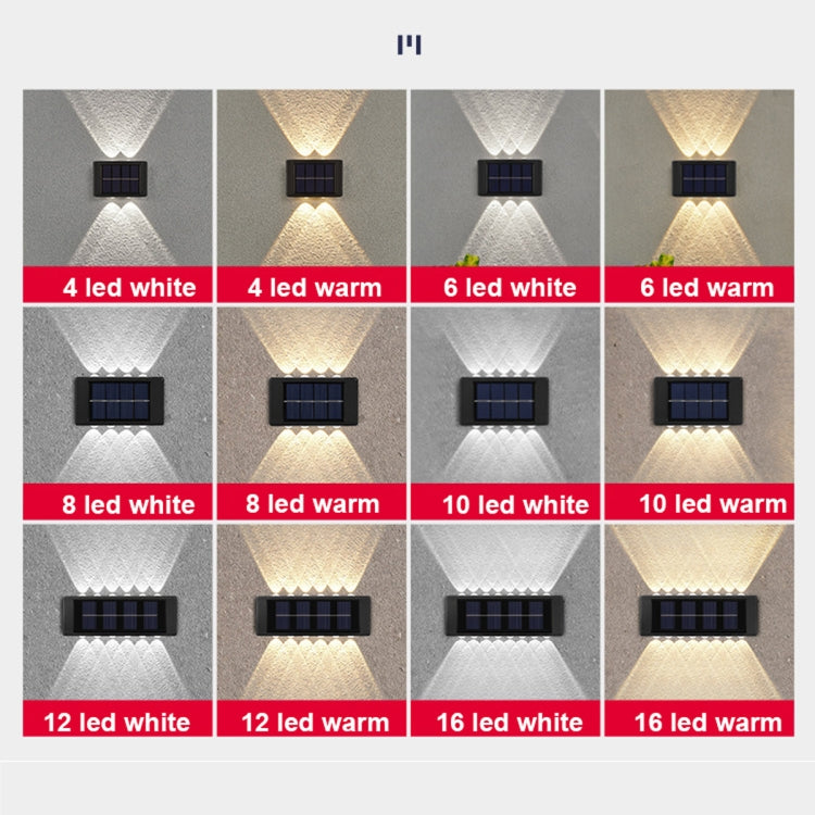 10LED NiMH Solar Wall Lamp Outdoor Waterproof Up And Down Double-headed Spotlights(White Light) - Solar Lights by buy2fix | Online Shopping UK | buy2fix