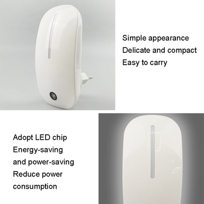 A66 Mouse Type LED Intelligent Light Control Night Light, Plug:UK Plug(White) - Sensor LED Lights by buy2fix | Online Shopping UK | buy2fix