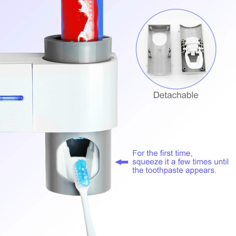 Punch-free Toilet Wall-mounted Ultraviolet Electric Disinfection Toothbrush Holder, Style:Charging with USB - Toothbrush Sanitizer by buy2fix | Online Shopping UK | buy2fix