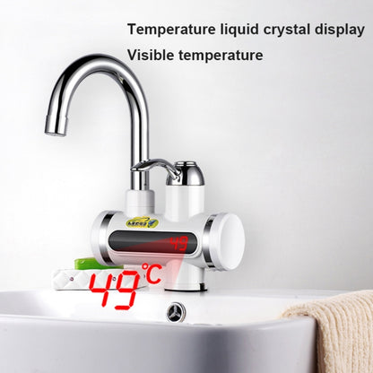 220V Kitchen Tankless Water Heater Instant Electric Faucet Electric Heater Tap with Temperature Display(Water from side) - Shower Head by buy2fix | Online Shopping UK | buy2fix