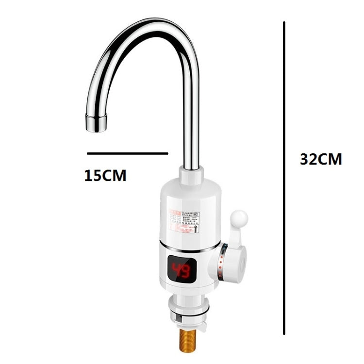 Digital Display Electric Heating Faucet Instant Hot Water Heater CN Plug Digital Display Elbow - Faucets & Accessories by buy2fix | Online Shopping UK | buy2fix
