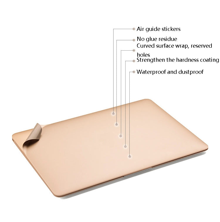 JRC Laptop Film Computer Top Shell Body Protection Sticker For MacBook Air 13.3 inch A1466 (2012 - 2017)(Champagne Gold) - Protector Sticker by JRC | Online Shopping UK | buy2fix