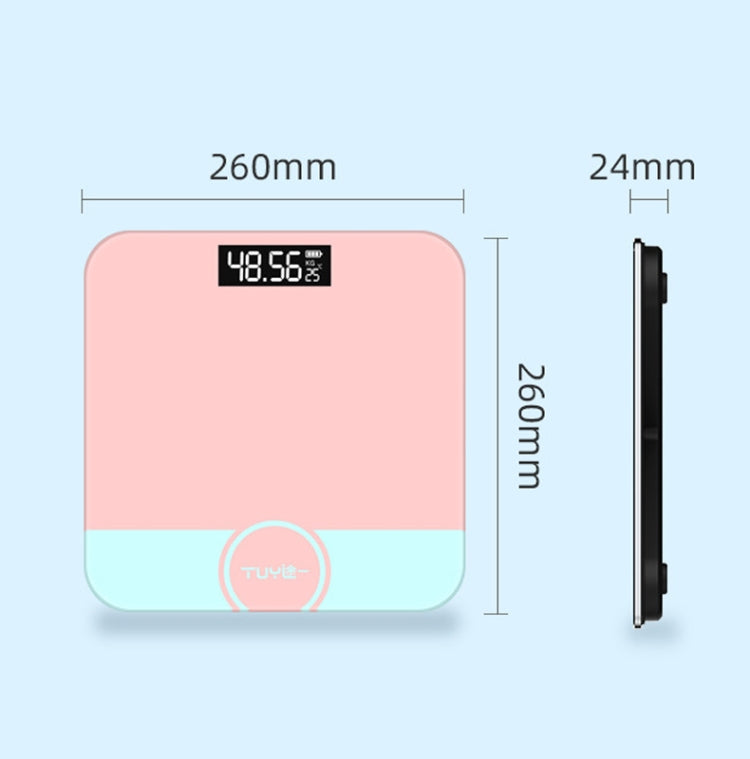 Mini Electronic Scale Home Weighing Scale Charging Stlye(Lines Rose Gold) - Body Scales by buy2fix | Online Shopping UK | buy2fix
