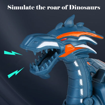 Electric Mechanical Dinosaur Toy Simulation Animal Toy Multifunctional Sound And Light Toy, Style:  Spray-Dark Black - Music Toys by buy2fix | Online Shopping UK | buy2fix