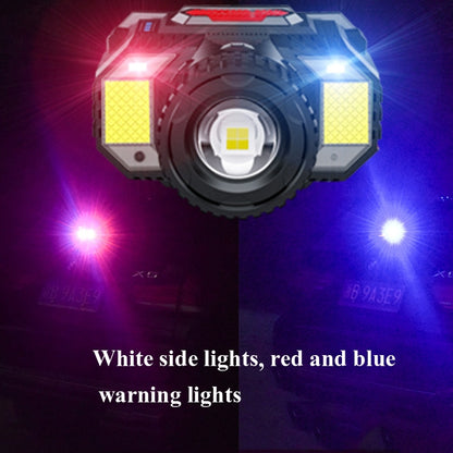 TG-TD009 LED Strong Headlamp Head-Mounted USB Rechargeable Zoom Sensor Headlamp, Colour: Yellow Light - Headlamp by buy2fix | Online Shopping UK | buy2fix