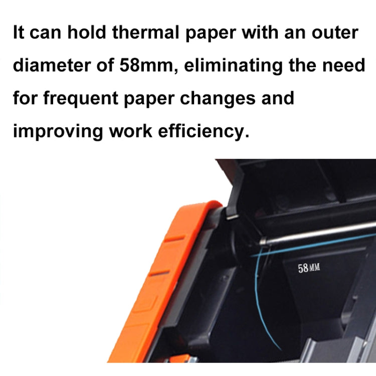 Xprinter XP-T58L 58mm Supermarket Cashier Receipt Thermal Printer, Spec: Parallel Port(UK Plug) - Printer by Xprinter | Online Shopping UK | buy2fix