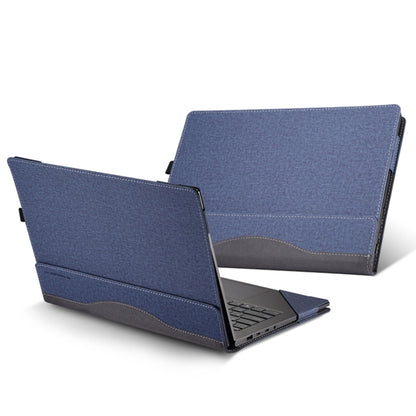 For Samsung Galaxy Book 3 Pro 16 Inch Leather Laptop Anti-Fall Protective Case(Dark Blue) - 15.6 - 17 inch by buy2fix | Online Shopping UK | buy2fix