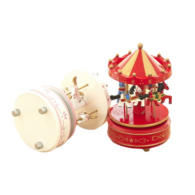 Sky City Carousel Clockwork Music Box Couples Birthday Gift(K0232  Dot Blue + Pink) - Music Box by buy2fix | Online Shopping UK | buy2fix