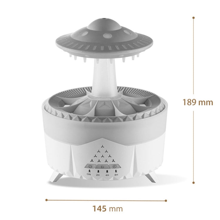 UFO Water Drop Aromatherapy Humidifier Desktop Remote Control Diffuser, Plug: UK Plug(White) - Air Purifiers & Accessories by buy2fix | Online Shopping UK | buy2fix