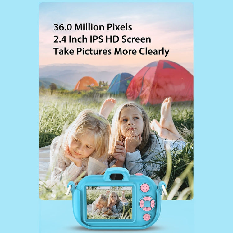 DC502 2.4-Inch 16X Zoom 2.7K Video Recording Children Digital Camera, Color: Blue No Card(US Plug) - Children Cameras by buy2fix | Online Shopping UK | buy2fix