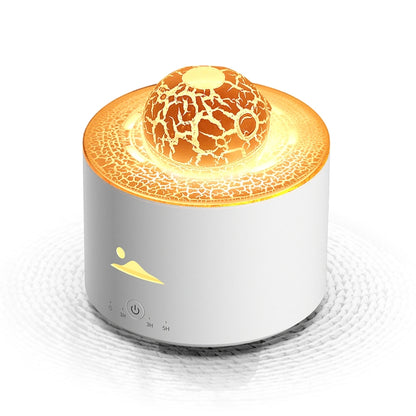 HX-130 Colorful Night Light Planet Desktop Flame Aromatherapy Humidifier, Spec: US Plug(White) - Air Purifiers & Accessories by buy2fix | Online Shopping UK | buy2fix