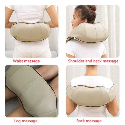 6 Keys Kneading Massage Shawl Cervical Massager, Specification: AU Plug(Beige) - Massage & Relaxation by buy2fix | Online Shopping UK | buy2fix
