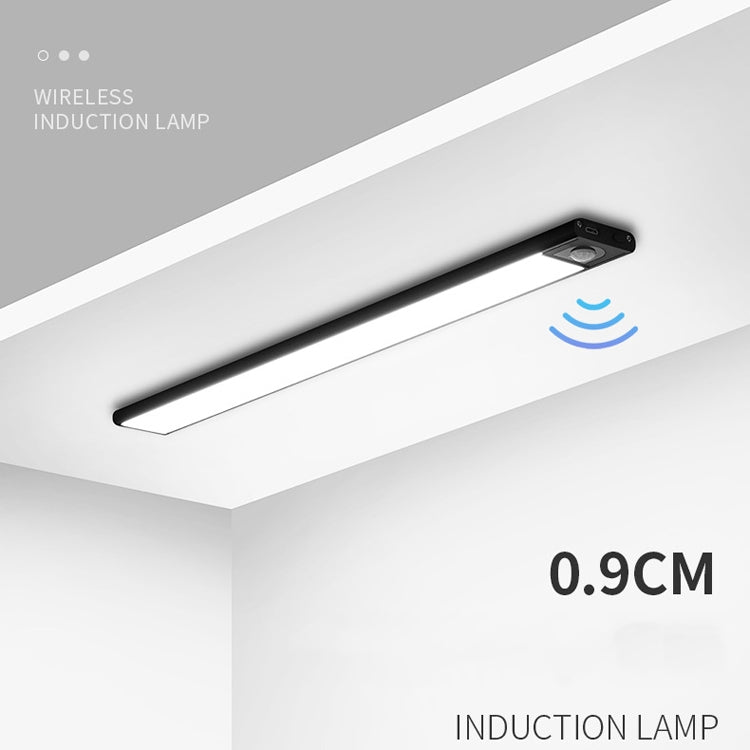 Intelligent Automatic Human Body Induction Wireless LED Lamp 60cm(Silver + Neutral Light) - Sensor LED Lights by buy2fix | Online Shopping UK | buy2fix