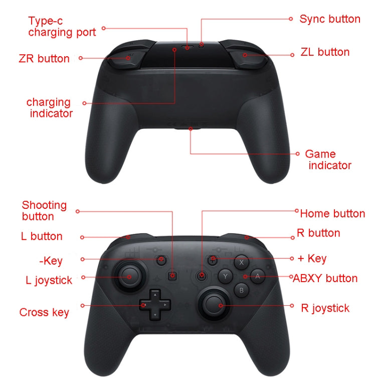 L-0326 Wireless Gamepad For Switch Pro,Style: Monster Hunter - Full Function HD Edition - Gamepads by buy2fix | Online Shopping UK | buy2fix