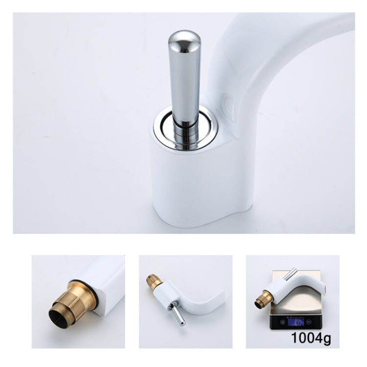 Bathroom All Copper Basin Hot And Cold Water Faucet, Specification: Silver - Faucets & Accessories by buy2fix | Online Shopping UK | buy2fix