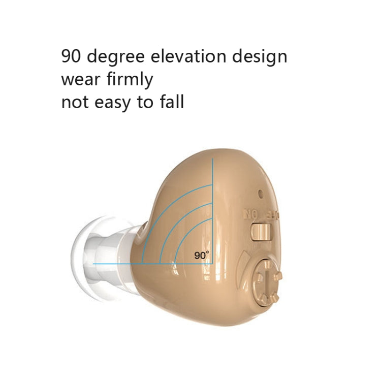 Elderly Sound Amplifier Portable Ear Canal Rechargeable Hearing Aid, Specification: US Plug(Skin Color) - Hearing Aids by buy2fix | Online Shopping UK | buy2fix