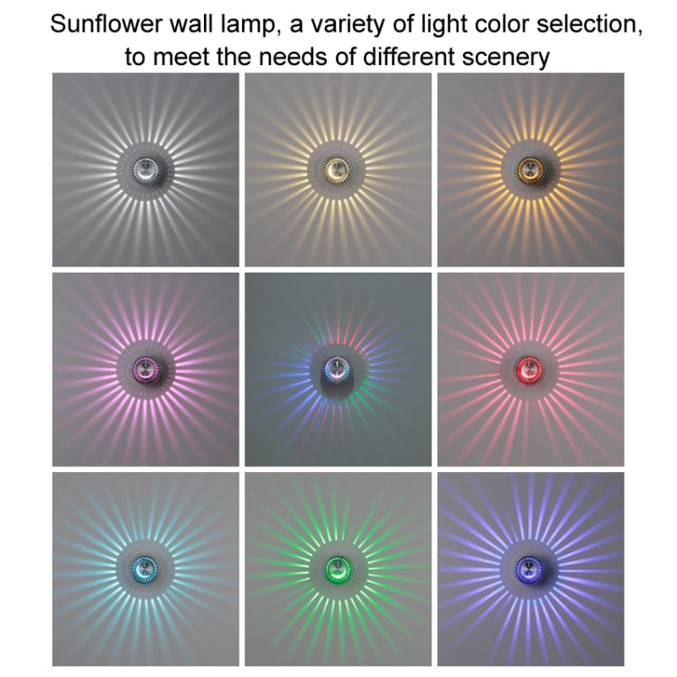LED Aluminum Aisle Light Sunflower Corridor Lamp Decorative Light, Power source: Invisible Installation 3W(Warm White) - Novelty Lighting by buy2fix | Online Shopping UK | buy2fix