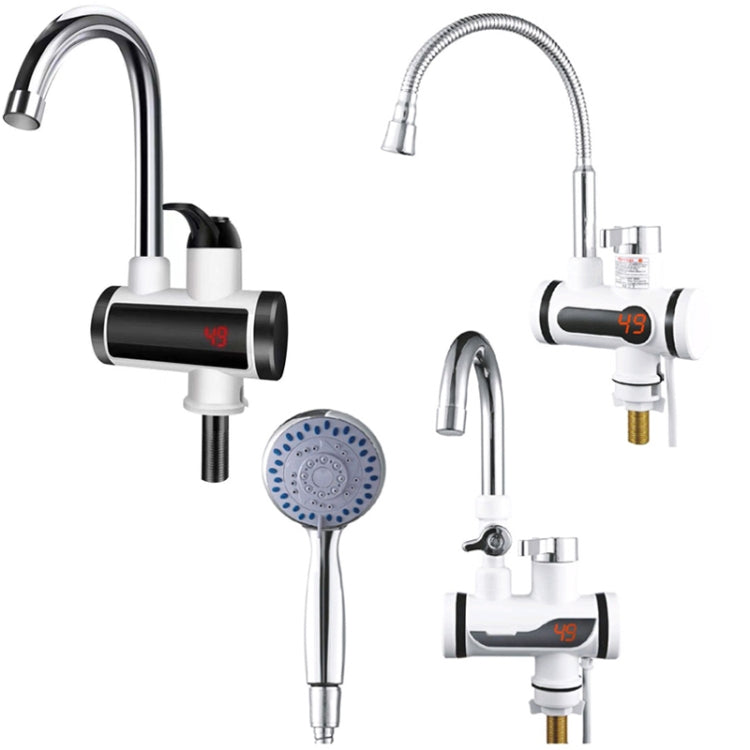 Kitchen Hot and Cold Dual-use Instant Faucets EU Plug, Style: Round Screen Type - Faucets & Accessories by buy2fix | Online Shopping UK | buy2fix