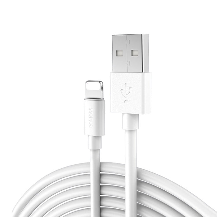 ROMOSS CB12 2.4A Mobile Phone USB Charging Data Cable for iPhone, Length: 0.2m - Normal Style Cable by ROMOSS | Online Shopping UK | buy2fix