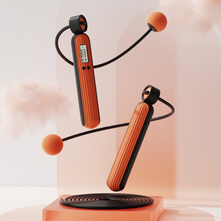 Fitness Sport Intelligent Electronic Counting Skipping Rope, Style: Small Ball Dual Use (Orange) - Sporting goods by buy2fix | Online Shopping UK | buy2fix