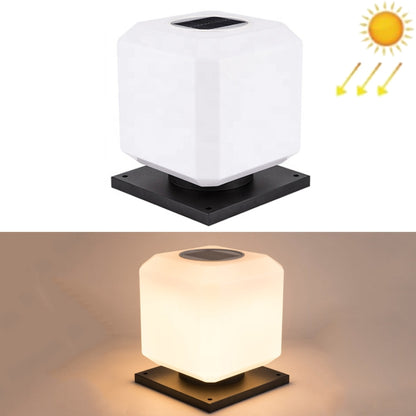 003 Solar Square Outdoor Post Light LED Waterproof Wall Lights, Size: 25cm (Warm Light) - Solar Lights by buy2fix | Online Shopping UK | buy2fix