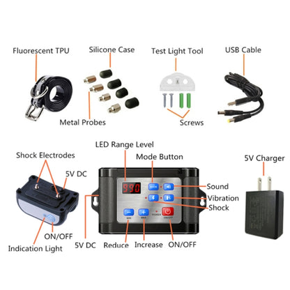 Outdoor Wireless Electronic Pet Fence Night Reflective Collar, Specification: One for One(AU Plug) - Training Aids by buy2fix | Online Shopping UK | buy2fix