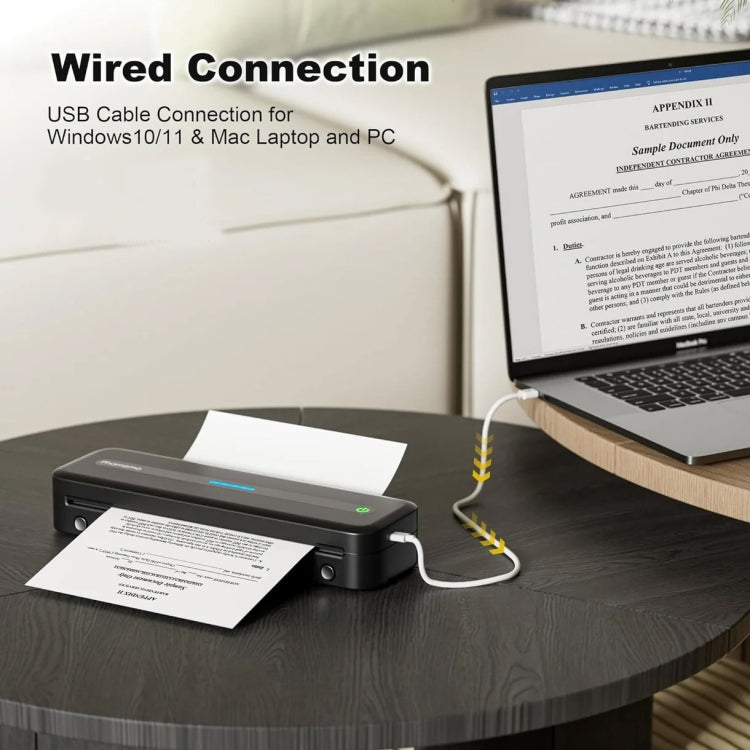 Phomemo M832 300dpi Wireless Thermal Portable Printer, Size: A4 Version(Gray) - Printer by Phomemo | Online Shopping UK | buy2fix