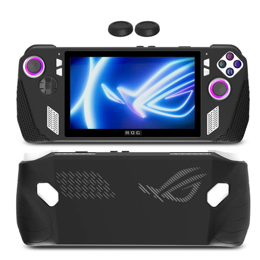 For ASUS Rog Ally Gaming Console Multicolor Silicone Case With 2 Button Caps(Black) - Accessories by buy2fix | Online Shopping UK | buy2fix