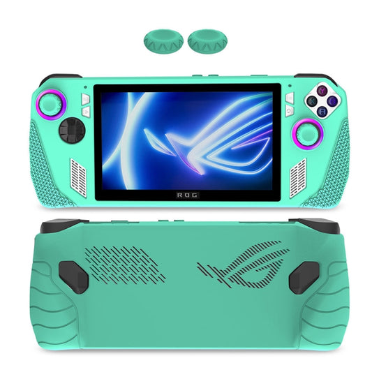 For ASUS Rog Ally Gaming Console Multicolor Silicone Case With 2 Button Caps(Green) - Accessories by buy2fix | Online Shopping UK | buy2fix