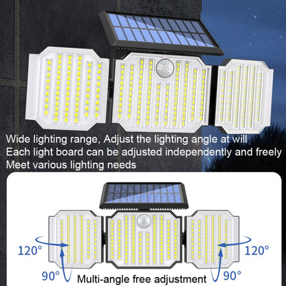 3 Head 238 LED Solar Outdoor Courtyard Lamp Waterproof Human Body Induction Street Lamp - Solar Lights by buy2fix | Online Shopping UK | buy2fix