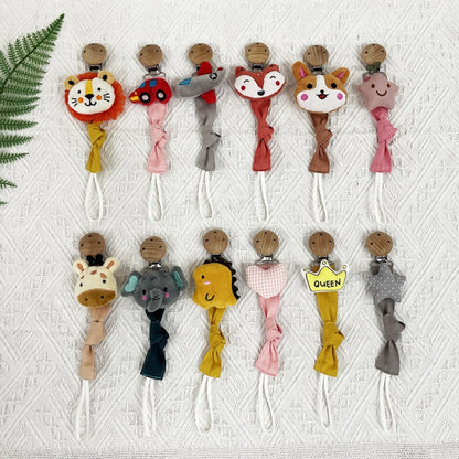 Animal Head Pacifier Chain Newborn Pacifier Clip, Style: Fox - Cups & Silicone Nipple by buy2fix | Online Shopping UK | buy2fix